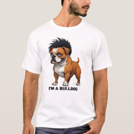 Ik ben een Bulldog | Punk Mohawk Bulldog T-shirt