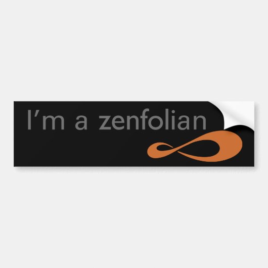 Ik ben een Bumpersticker van Zenfolian (Voorkant)