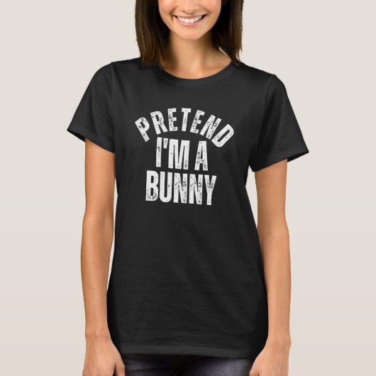 Ik ben een Bunny Lazy Halloween Costume T-shirt (Voorkant)