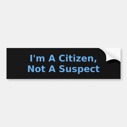 Ik ben een burger bumpersticker (Voorkant)