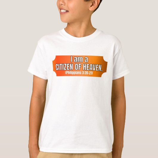 IK BEN EEN BURGER VAN DE HEMEL T-SHIRT (Voorkant)
