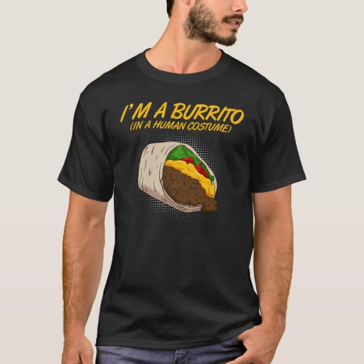 Ik ben een Burrito in een menselijk kostuum Mexica T-shirt (Voorkant)