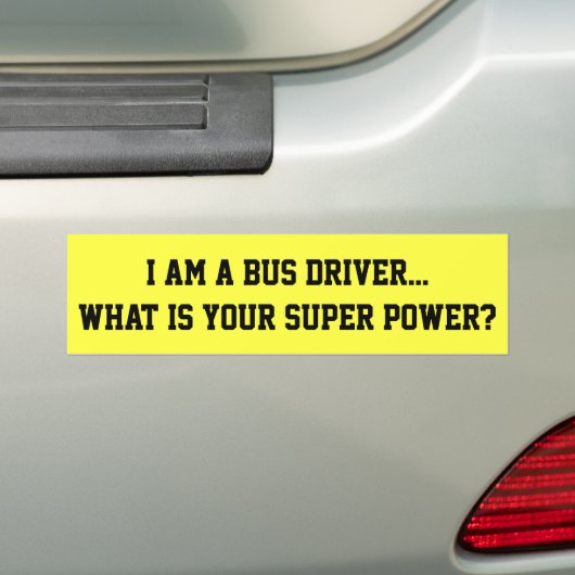 Ik ben een Bus Driver bumper sticker (Op auto)
