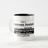 Ik ben een Business Analyst Tweekleurige Koffiemok (Voorkant links)