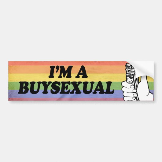 IK BEN EEN BUYSEXUAL -.png Bumpersticker (Voorkant)