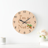 Ik ben een Cacao Nut Wall Clock Grote Klok (Huis)