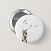 Ik ben een cadeau ronde button 5,7 cm (Voorkant /achterkant)