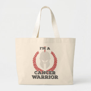 Ik ben een Cadeaucadeau voor kanker bij aankomst Grote Tote Bag