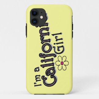 Ik ben een Californië-meisje, ventilator, geel iPh iPhone 11 Hoesje