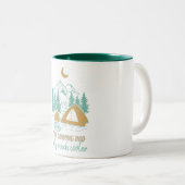 Ik ben een Camping Dad Funny Vaderdag Camping Tweekleurige Koffiemok (Voorkant rechts)