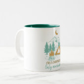 Ik ben een Camping Dad Funny Vaderdag Camping Tweekleurige Koffiemok (Voorkant links)