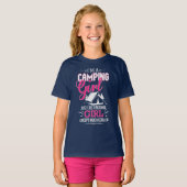 Ik ben een Camping Girl Funny Cool Tent Camper T-shirt (Voorkant volledig)