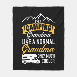 Ik ben een Camping Grandma Fleece Deken