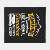 Ik ben een Camping Grandma Fleece Deken (Voorkant (Horizontaal))