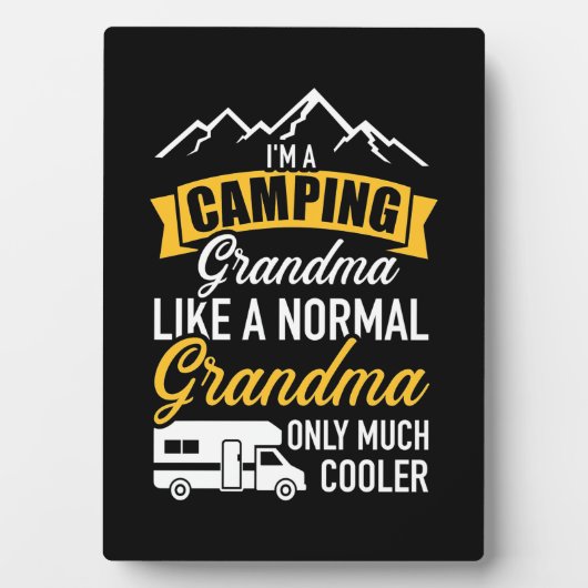 Ik ben een Camping Grandma Fotoplaat (voorkant)