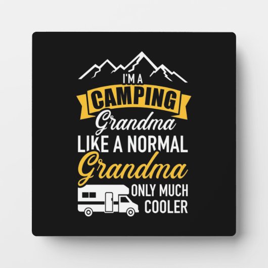 Ik ben een Camping Grandma Fotoplaat (Voorkant)