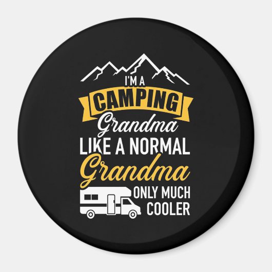 Ik ben een Camping Grandma Magneet (Voorkant)