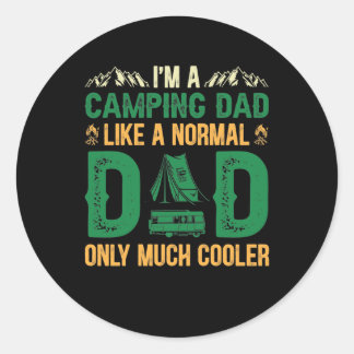 Ik ben een Camping Papa als een normale vader... m Ronde Sticker