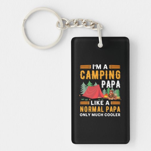 Ik ben een Camping Papa Sleutelhanger (Voorkant)