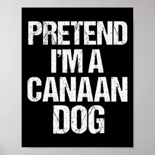 Ik ben een Canaan Dog Funny Halloween Dog Kostuum Poster