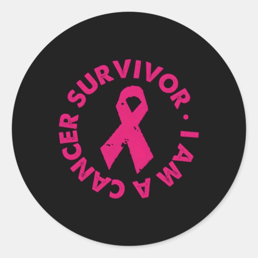 Ik ben een Cancer Survivor Relay Event K Ronde Sticker (Voorkant)
