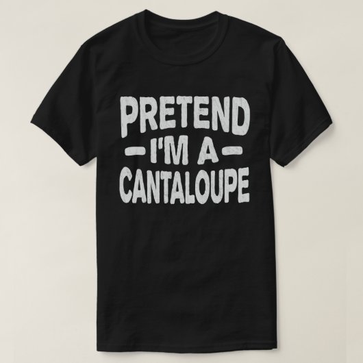 Ik ben een Cantaloupe Lazy Halloween Costume T-shirt (Design voorkant)