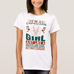 Ik ben een capricorn Girl Cool Zodiac Sign T-shirt