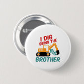 Ik ben een Cartoon van de Big Brother Excavator Tr Ronde Button 5,7 Cm (Voorkant /achterkant)