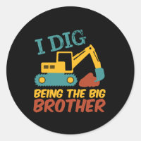 Ik ben een Cartoon van de Big Brother Tractor Exca
