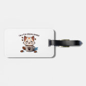 Ik ben een Cat-ffeine verslaafde Bagagelabel (Achterkant horizontaal)