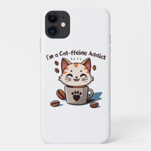 Ik ben een Cat-ffeine verslaafde Case-Mate iPhone Case