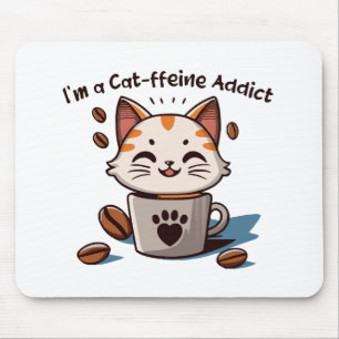 Ik ben een Cat-ffeine verslaafde Muismat