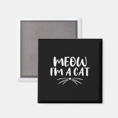 Ik ben een Cat Funny Halloween Costume Couples 202 Magneet (Voorkant / Achterkant)