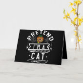 Ik ben een Cat Funny Halloween Costume Gift. Kaart (Gele Bloem)