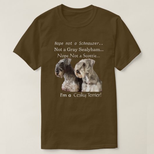 Ik ben een Cesky Terrier T-shirt (Design voorkant)