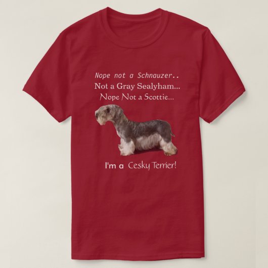 Ik ben een Cesky Terrier T-shirt (Design voorkant)