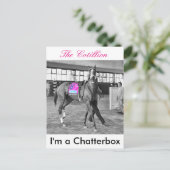 Ik ben een Chatterbox Briefkaart (Staand voorkant)