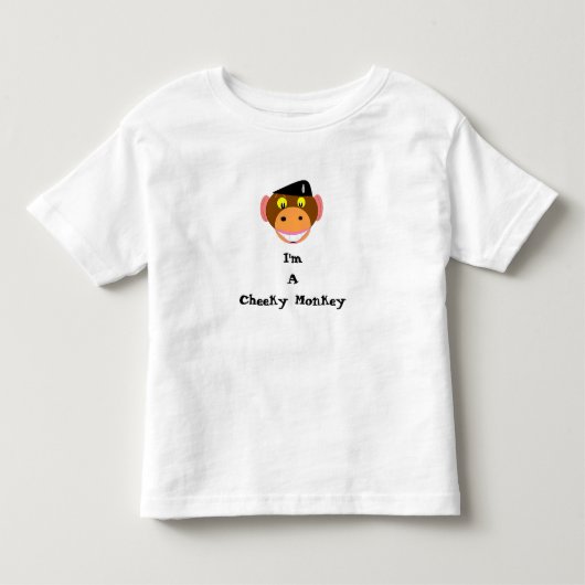 Ik ben een Cheeky Monkey Kinder Shirts (Voorkant)