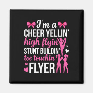 Ik ben een cheer flyer cheerleading flyer cheerlea magneet