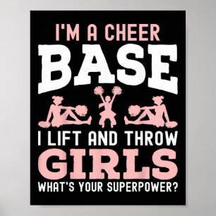 Ik ben een cheerleader die een meisje tilt en gooi poster