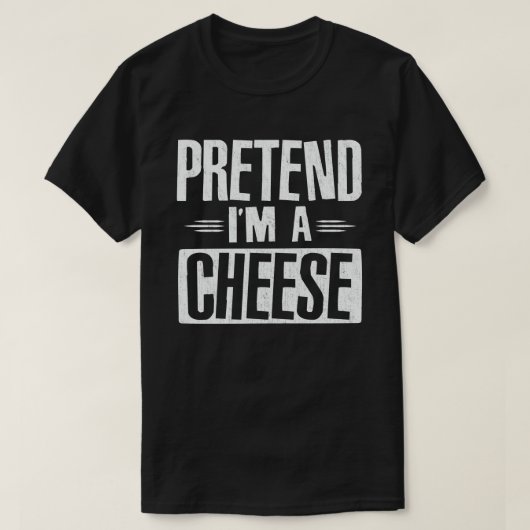 Ik ben een Cheese Funny Lazy Halloween Costume T-shirt (Design voorkant)