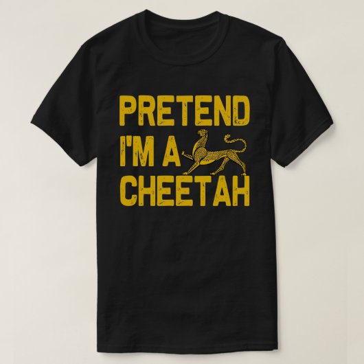 Ik ben een cheetah Easy Halloween Costume Party T-shirt (Design voorkant)