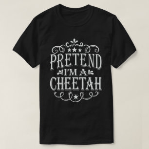 Ik ben een Cheetah Easy Lazy Halloween Costume T-shirt