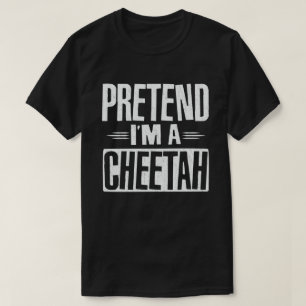 Ik ben een Cheetah Easy Lazy Halloween Costume T-shirt