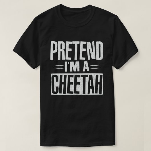 Ik ben een Cheetah Easy Lazy Halloween Costume T-shirt (Design voorkant)