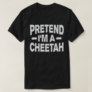 Ik ben een Cheetah Easy Lazy Halloween Costume T-shirt