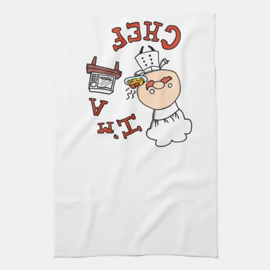 Ik ben een chef-kok. theedoek (Verticaal)