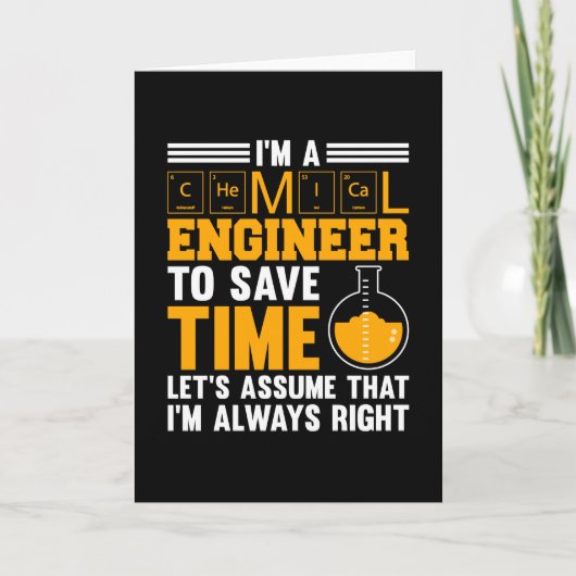 Ik ben een chemische ingenieur.. ik heb gelijk kaart (Voorkant)