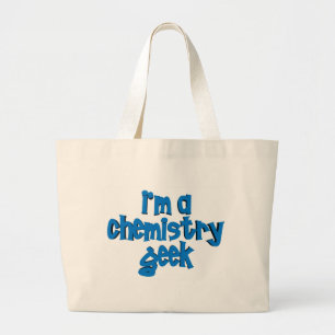 IK BEN EEN CHEMISTERIE-TEKST GROTE TOTE BAG