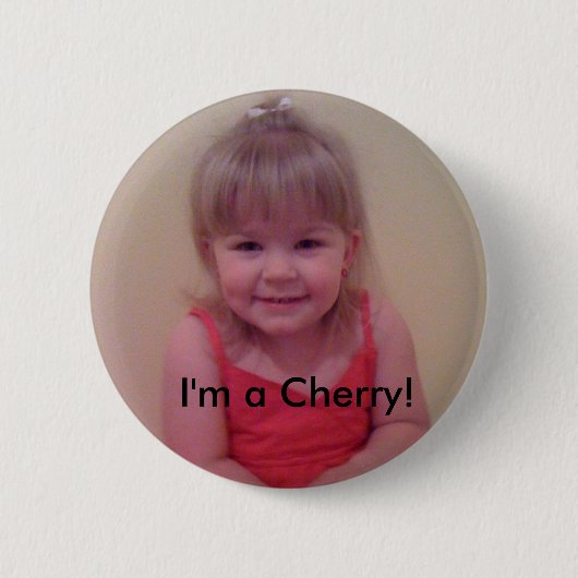 Ik ben een Cherry Ronde Button 5,7 Cm (Voorkant)